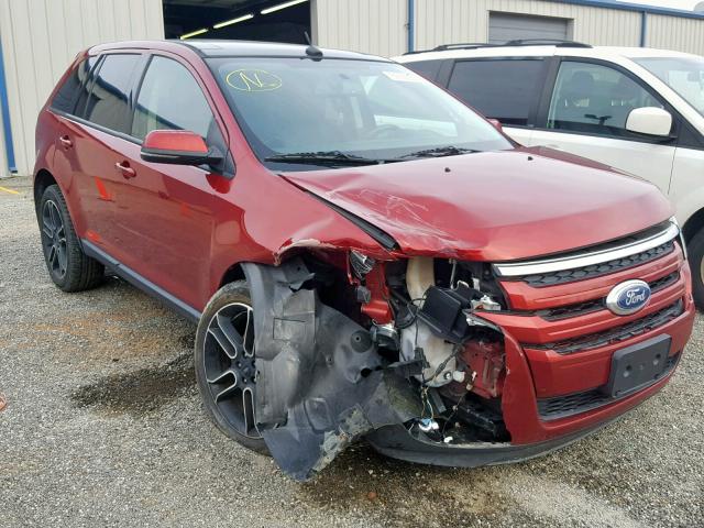 2FMDK4JCXDBA04875 - 2013 FORD EDGE SEL BURGUNDY photo 1