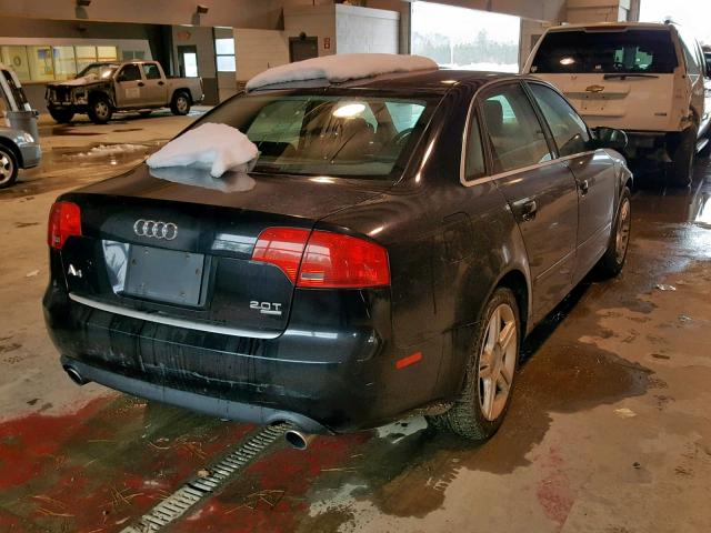 WAUDF78E37A254652 - 2007 AUDI A4 2.0T QU BLACK photo 4