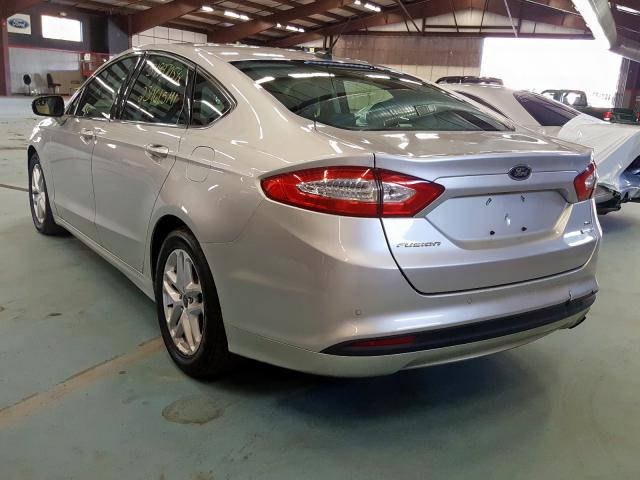 3FA6P0HD4ER371057 - 2014 FORD FUSION SE SILVER photo 3