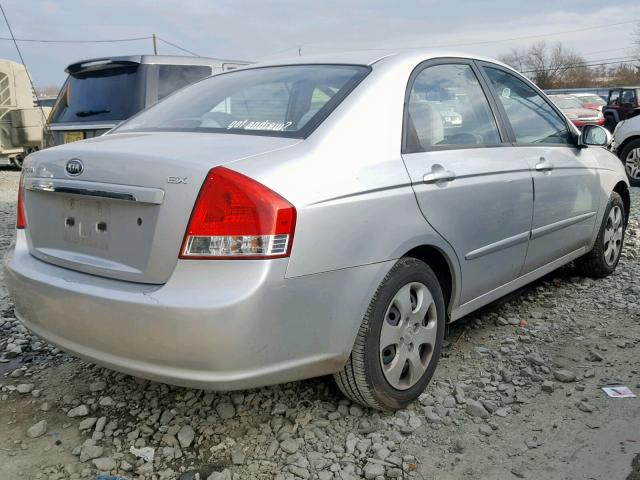 KNAFE222195647929 - 2009 KIA SPECTRA EX SILVER photo 4