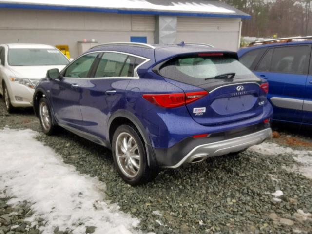 SJKCH5CRXHA028002 - 2017 INFINITI QX30 BASE BLUE photo 3