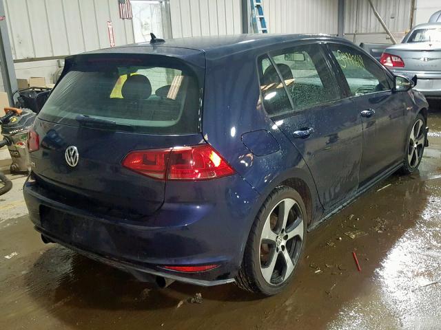 3VW5T7AU1GM068495 - 2016 VOLKSWAGEN GTI S/SE BLUE photo 4