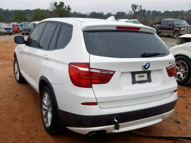 5UXWX9C54D0A16212 - 2013 BMW X3 XDRIVE2 WHITE photo 3