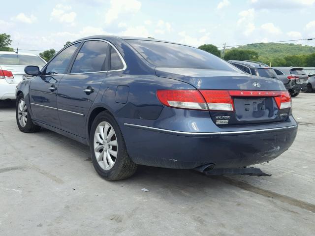 KMHFC46F86A119840 - 2006 HYUNDAI AZERA SE BLUE photo 3