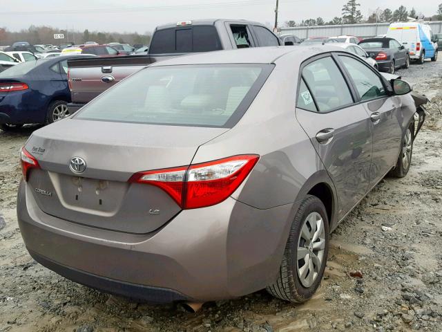 2T1BURHE2GC636436 - 2016 TOYOTA COROLLA L BROWN photo 4