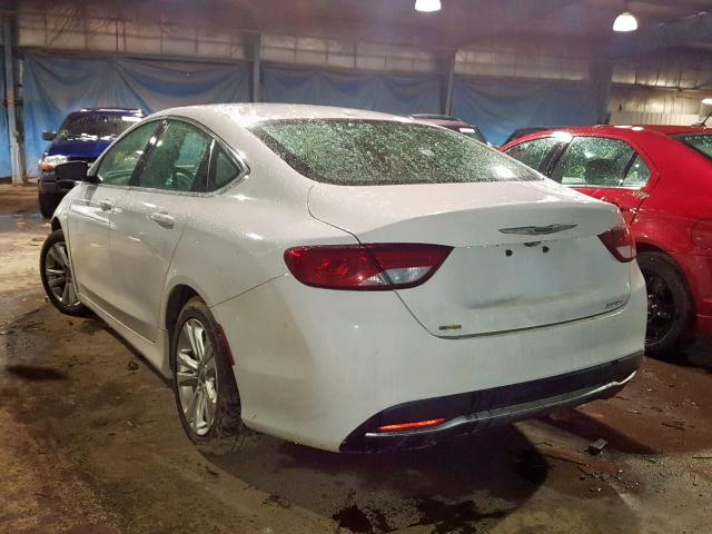 1C3CCCAB2FN657825 - 2015 CHRYSLER 200 LIMITE WHITE photo 3