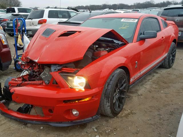 1ZVHT88SX75256350 - 2007 FORD MUSTANG SH RED photo 2