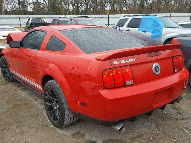 1ZVHT88SX75256350 - 2007 FORD MUSTANG SH RED photo 3