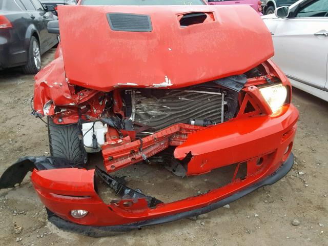 1ZVHT88SX75256350 - 2007 FORD MUSTANG SH RED photo 9