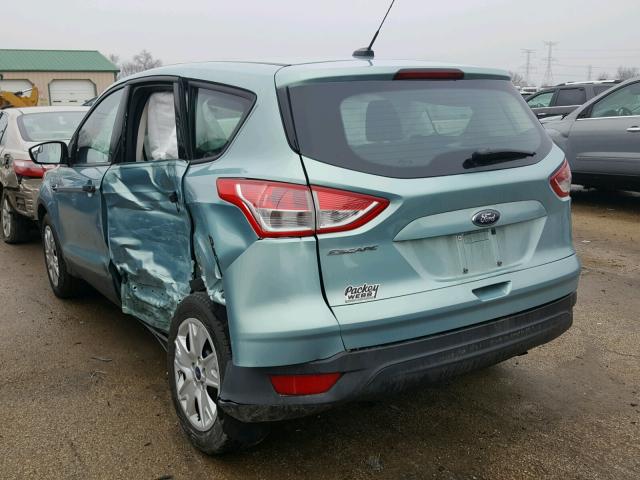 1FMCU0F71DUA77220 - 2013 FORD ESCAPE S TEAL photo 3