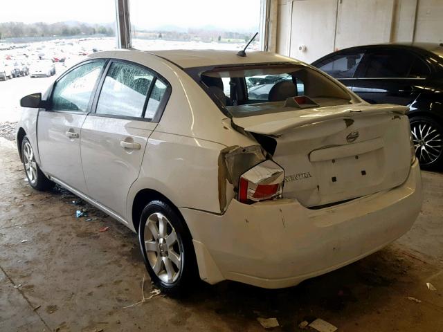 3N1AB61E98L673303 - 2008 NISSAN SENTRA 2.0 WHITE photo 3