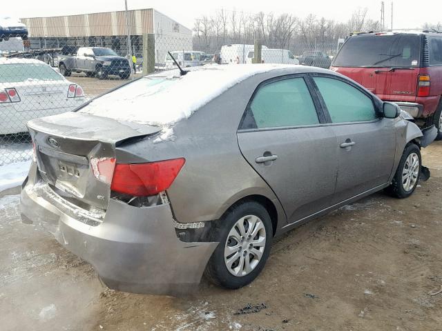 KNAFU4A24B5423575 - 2011 KIA FORTE EX GRAY photo 4