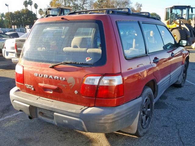 JF1SF63532H738337 - 2002 SUBARU FORESTER L RED photo 4