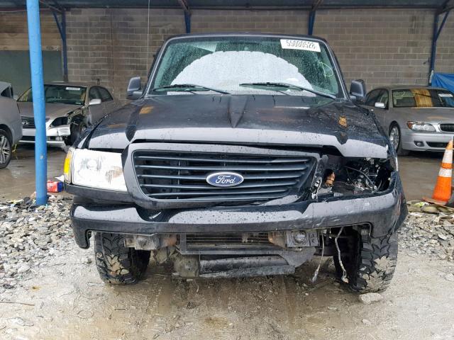 1FTYR10D59PA20170 - 2009 FORD RANGER BLACK photo 9