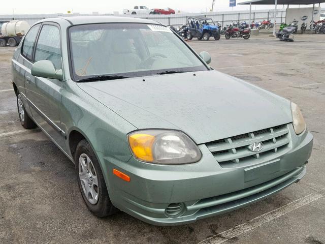 KMHCG35C13U260168 - 2003 HYUNDAI ACCENT GL GREEN photo 1