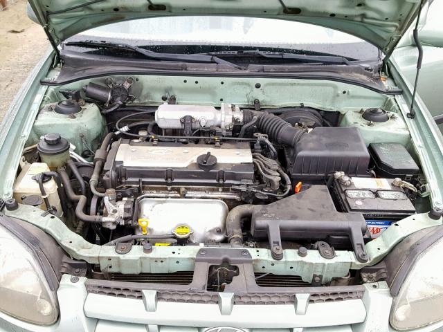 KMHCG35C13U260168 - 2003 HYUNDAI ACCENT GL GREEN photo 7