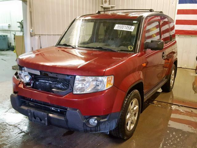 5J6YH2H73AL006054 - 2010 HONDA ELEMENT EX RED photo 2