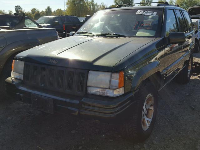 1J4GZ78Y1TC375190 - 1996 JEEP GRAND CHER GREEN photo 2