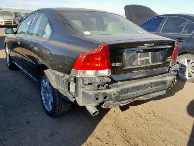 YV1RH592662555480 - 2006 VOLVO S60 2.5T BLACK photo 3