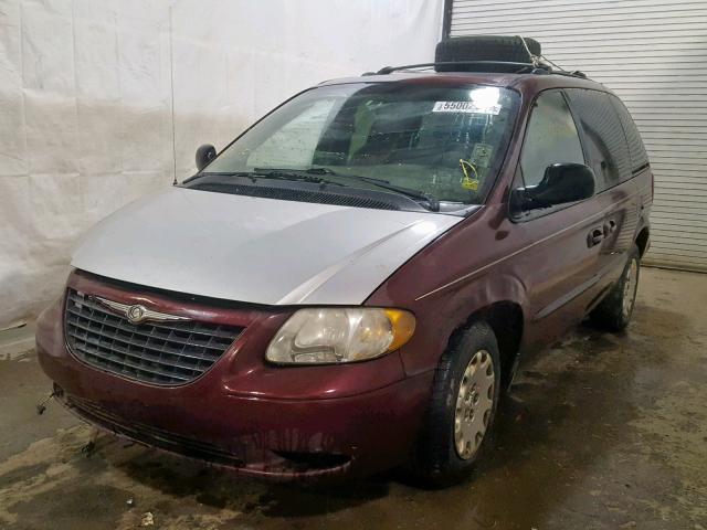 1C4GJ45343B132614 - 2003 CHRYSLER VOYAGER LX MAROON photo 2