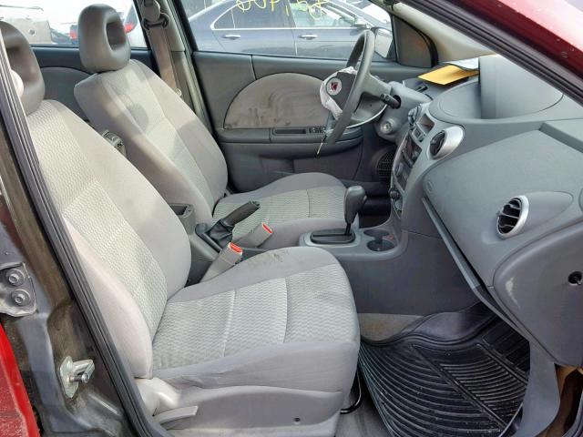 1G8AJ55F27Z167987 - 2007 SATURN ION LEVEL BURGUNDY photo 5