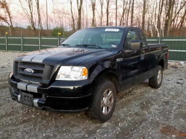 1FTRF12W65NB82777 - 2005 FORD F150 BLACK photo 2