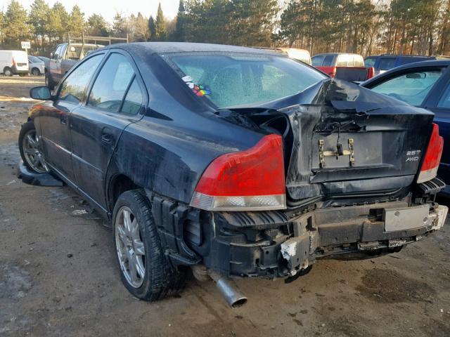 YV1RH592662506618 - 2006 VOLVO S60 2.5T BLACK photo 3