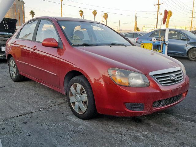 KNAFE222095621936 - 2009 KIA SPECTRA EX RED photo 1