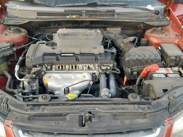 KNAFE222095621936 - 2009 KIA SPECTRA EX RED photo 7