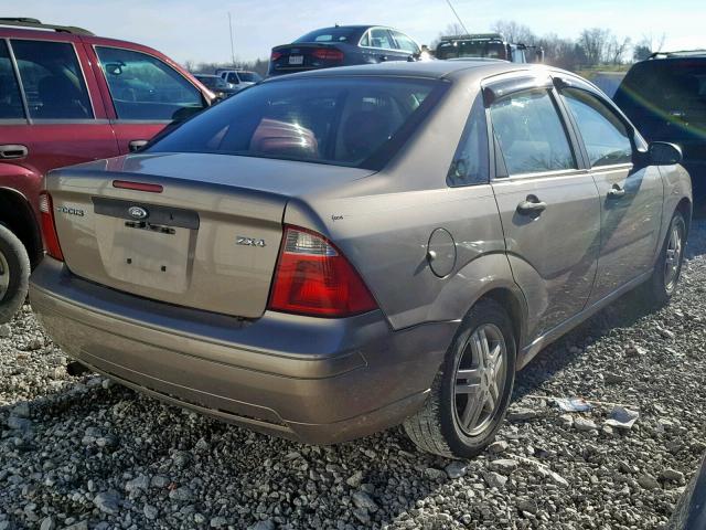 1FAFP34N25W170674 - 2005 FORD FOCUS ZX4 TAN photo 4