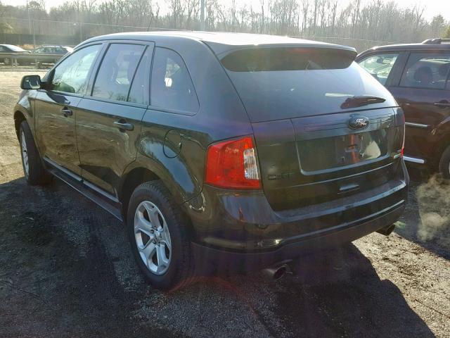 2FMDK3J99EBA94066 - 2014 FORD EDGE SEL BLACK photo 3