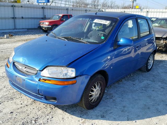 KL1TD666X7B694976 - 2007 CHEVROLET AVEO BASE BLUE photo 2