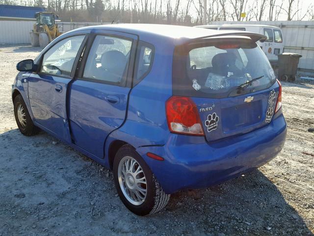 KL1TD666X7B694976 - 2007 CHEVROLET AVEO BASE BLUE photo 3