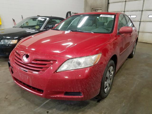 4T1BK46K37U047217 - 2007 TOYOTA CAMRY LE RED photo 2