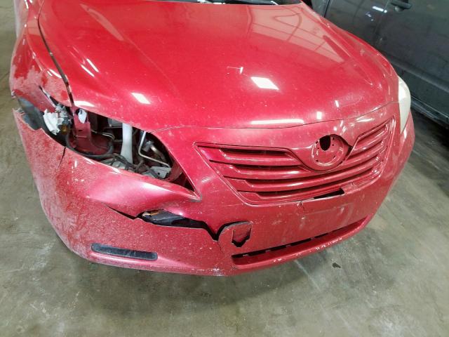 4T1BK46K37U047217 - 2007 TOYOTA CAMRY LE RED photo 9