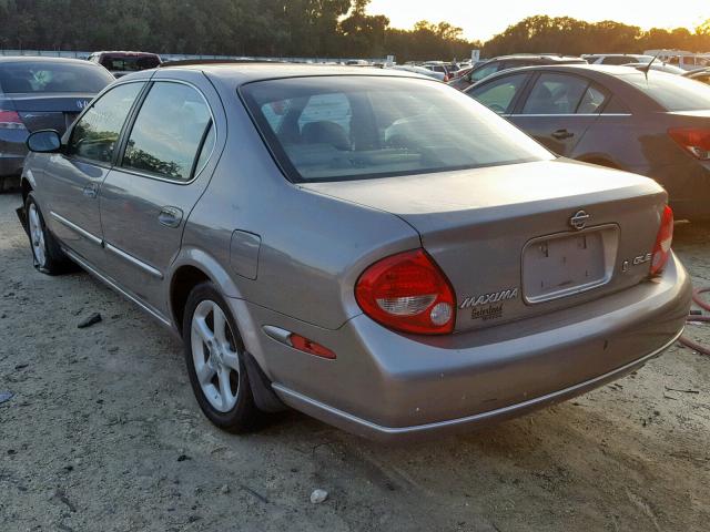 JN1CA31D51T617118 - 2001 NISSAN MAXIMA GXE GRAY photo 3