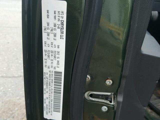 1J8FT47038D691911 - 2008 JEEP COMPASS SP მწვანე ფოტო 10