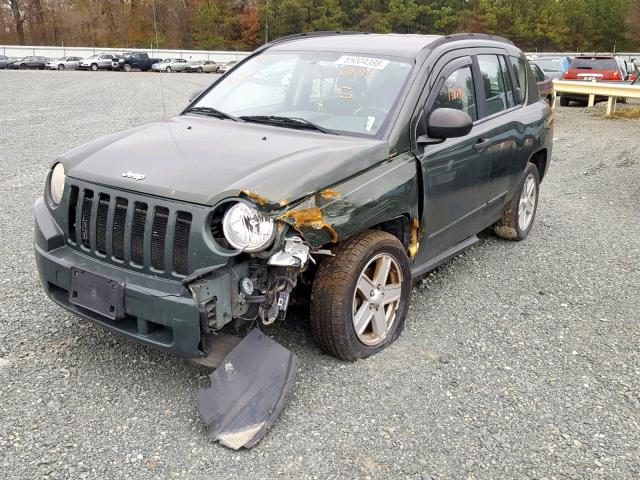 1J8FT47038D691911 - 2008 JEEP COMPASS SP მწვანე ფოტო 2