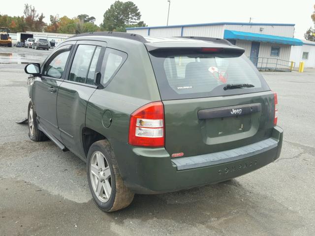 1J8FT47038D691911 - 2008 JEEP COMPASS SP მწვანე ფოტო 3