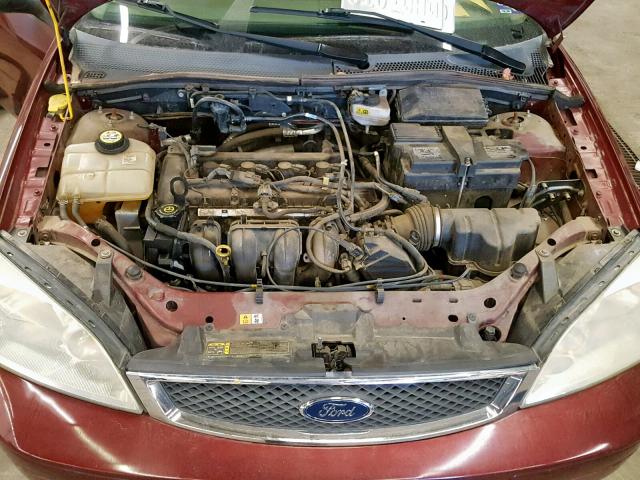 1FAFP34N67W306128 - 2007 FORD FOCUS ZX4 RED photo 7