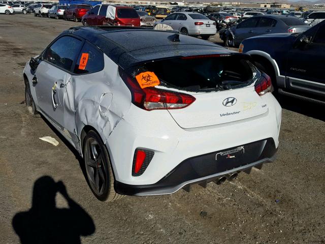 KMHTH6AB1KU014232 - 2019 HYUNDAI VELOSTER T WHITE photo 3