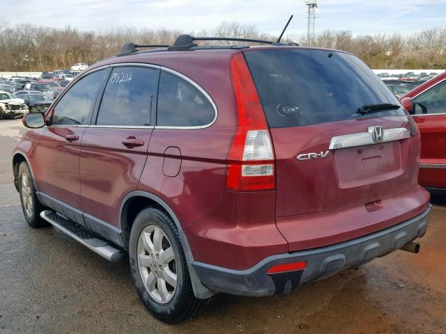 JHLRE48789C016091 - 2009 HONDA CR-V EXL BURGUNDY photo 3