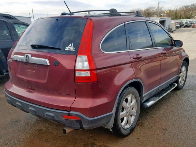 JHLRE48789C016091 - 2009 HONDA CR-V EXL BURGUNDY photo 4