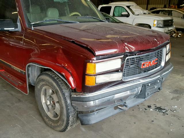 1GKEK13K2SJ759446 - 1995 GMC YUKON BURGUNDY photo 9