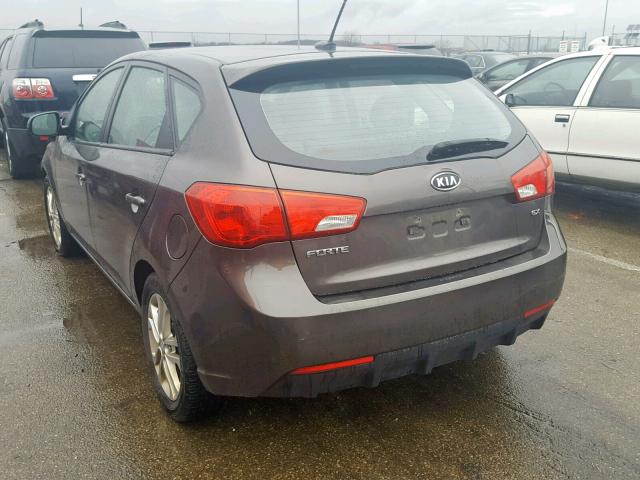 KNAFU5A25C5504625 - 2012 KIA FORTE EX BROWN photo 3