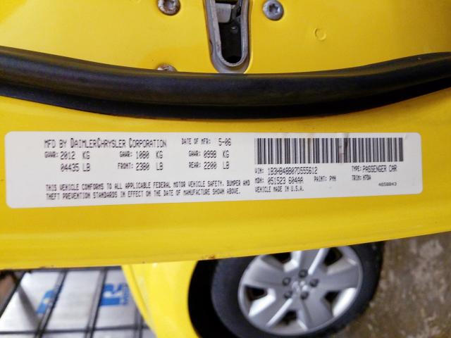 1B3HB48B07D555612 - 2007 DODGE CALIBER SX YELLOW photo 10