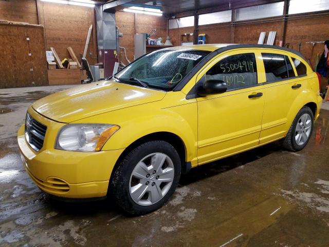 1B3HB48B07D555612 - 2007 DODGE CALIBER SX YELLOW photo 2