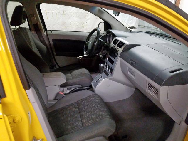 1B3HB48B07D555612 - 2007 DODGE CALIBER SX YELLOW photo 5