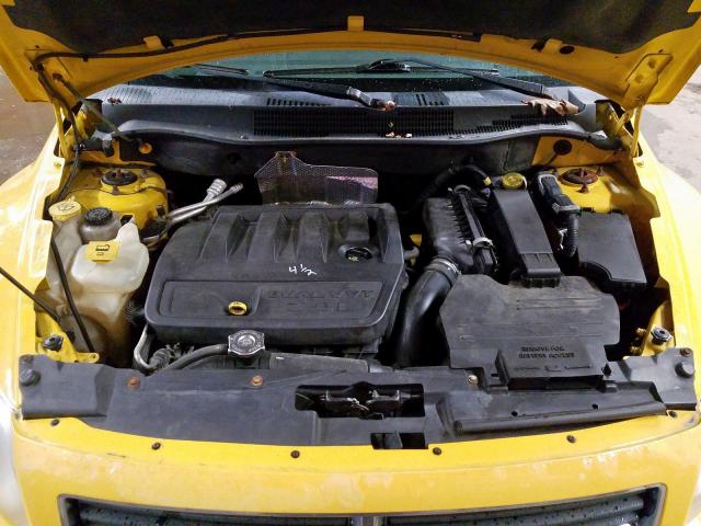 1B3HB48B07D555612 - 2007 DODGE CALIBER SX YELLOW photo 7