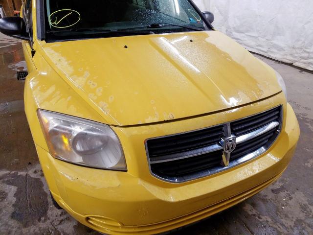 1B3HB48B07D555612 - 2007 DODGE CALIBER SX YELLOW photo 9